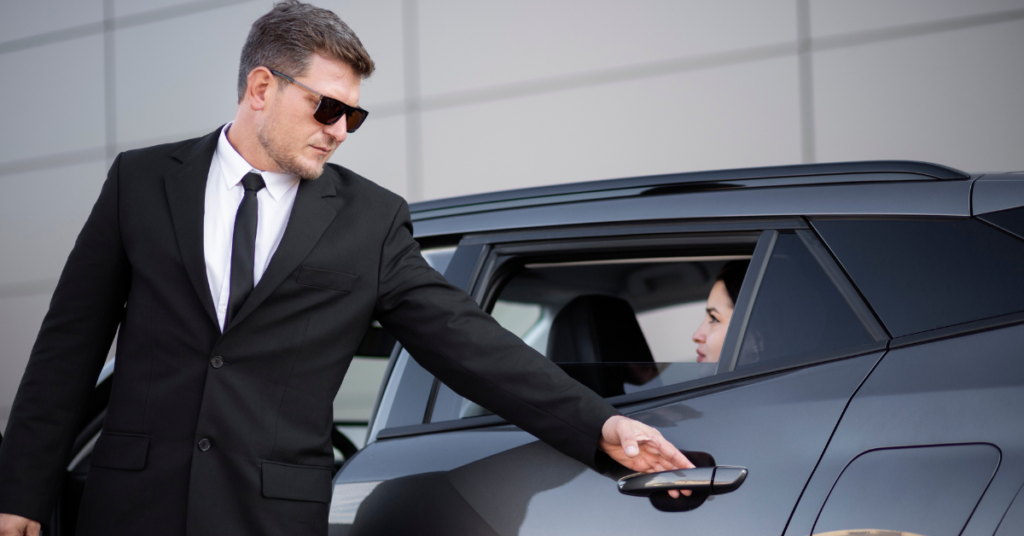 Professional airport transfer service with a luxury vehicle ready for a timely and comfortable journey.